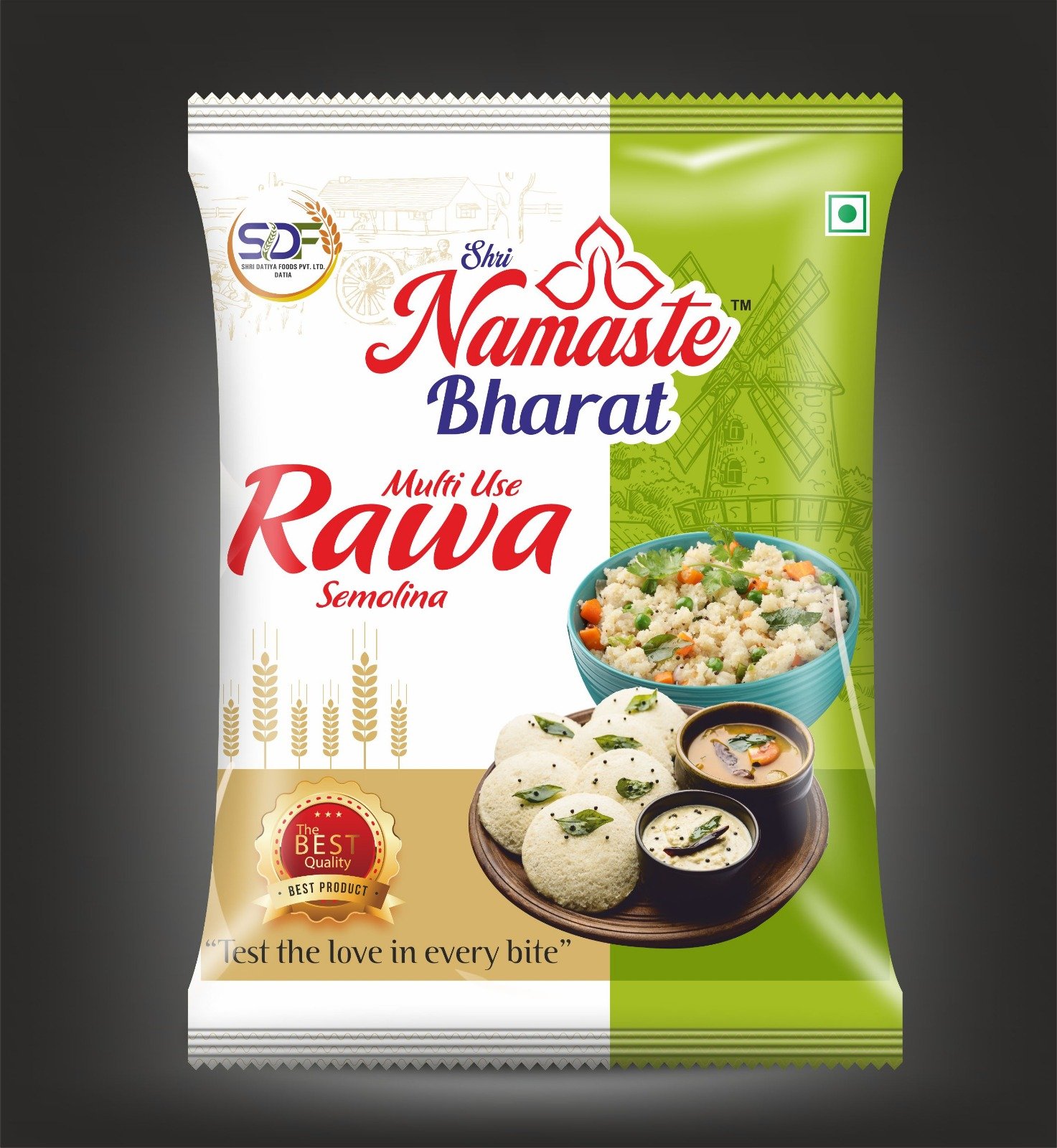Shri Namaste Bharat Multi Use Rawa (Semolina) – Premium Quality Suji for Upma, Idli, Dosa & Halwa